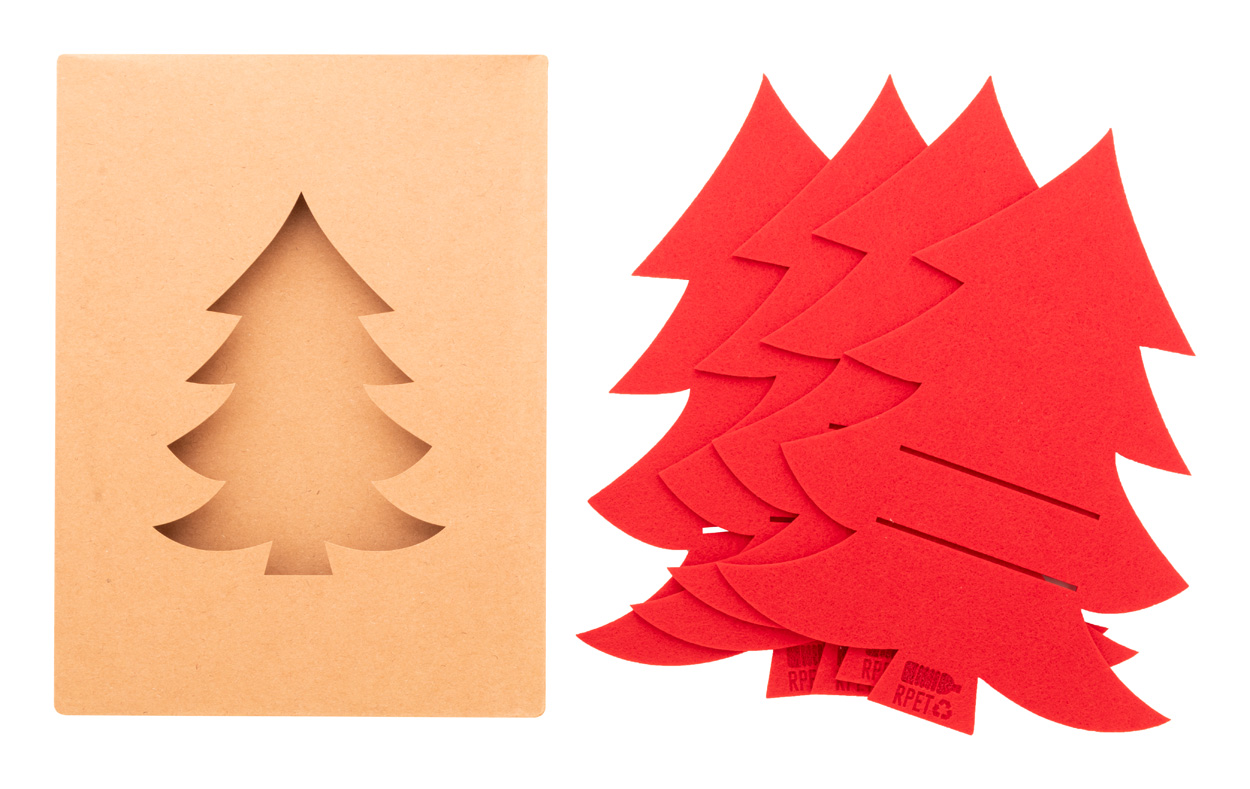 Tonsvik. Set di portaposate in RPET a tema natalizio - AP845192